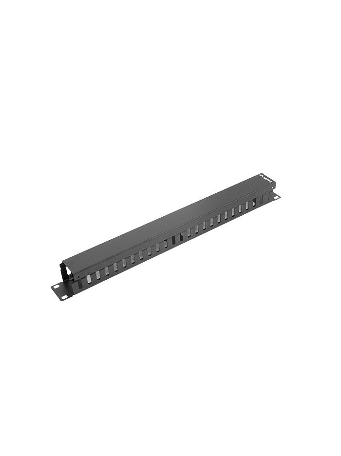 Organizador de cables lanberg metalico 1u tipo a rack 19 negro Organizador de cables lanberg metalico 1u tipo a rack 19 negro