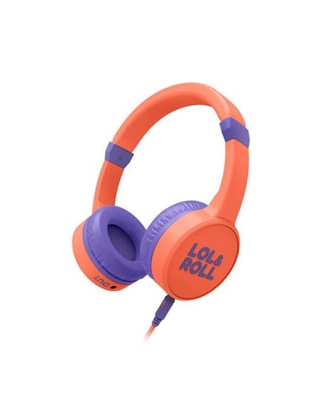 Auriculares micro energy sistem lol&roll orange supraural - diadema - jack 3.5mm - limitador de volumen