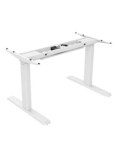 Signa estructura ajustable para escritorio doble motor y 3 segmentos blanca