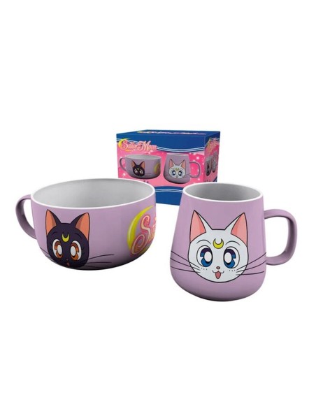Set taza + bowl abystyle sailor moon luna & artemis
