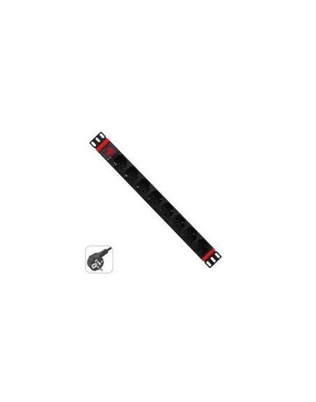 Regleta rack wp 1u 8 enchufes schuko con interruptor