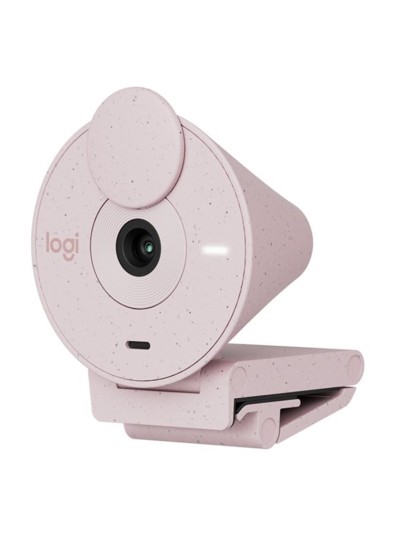 Webcam logitech brio 300 rosado full hd - usb tipo c