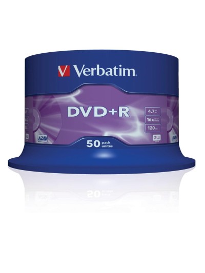 Verbatim dvd+r 4.7gb 16x advanced azo tariina 50 unds