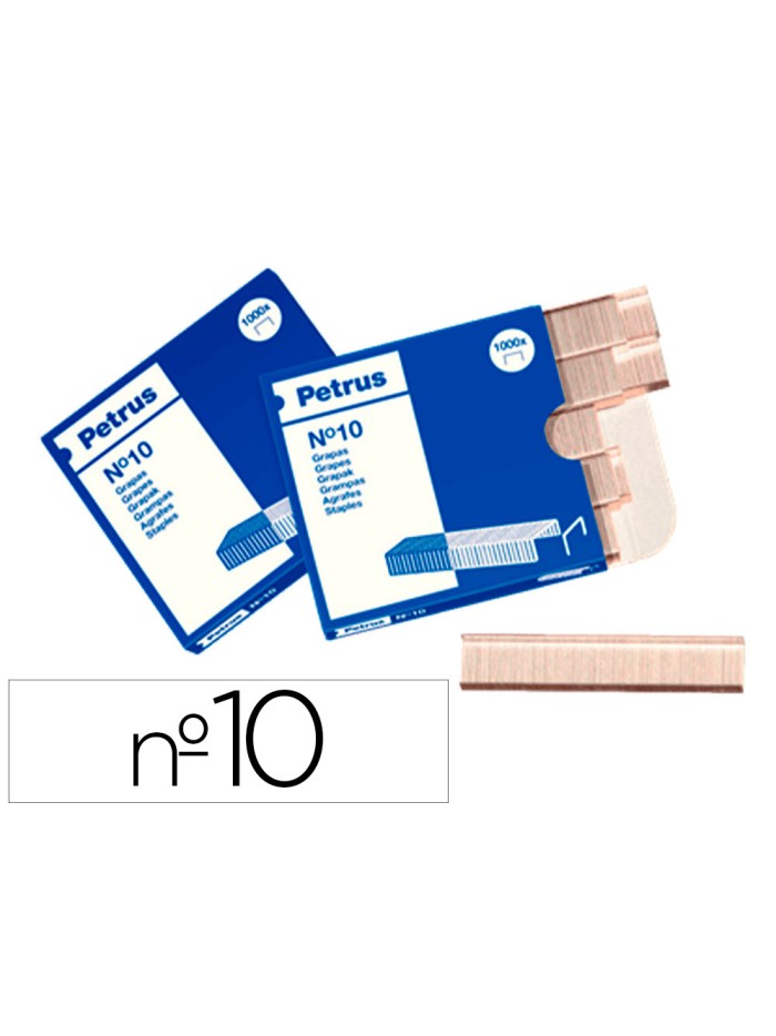 Grapas petrus n 10 galvanizada caja de 1000 unidades Grapas petrus n 10 galvanizada caja de 1000 unidades