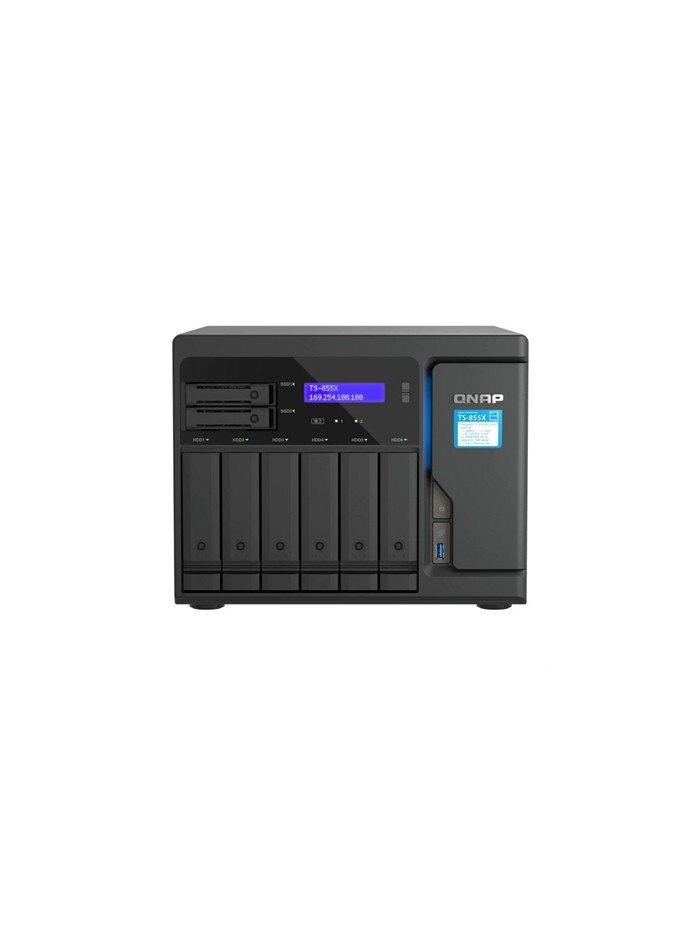 Servidor nas qnap ts - 855x - 8g nas 6+2 bay 2x2.5gbe 4xusb Servidor nas qnap ts - 855x - 8g nas 6+2 bay 2x2.5gbe 4xusb