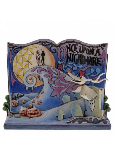 Figura decorativa enesco disney pesadilla antes de navidad libro de cuentos