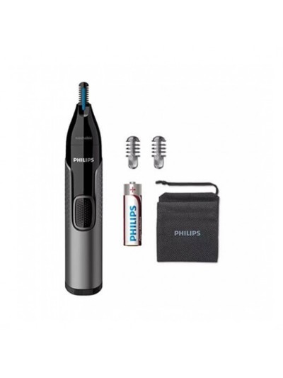 Cortapelos philips + naricero nt3650 - 16 negro 2peines - cuchilla lavable - ducha - recortador - pila aa