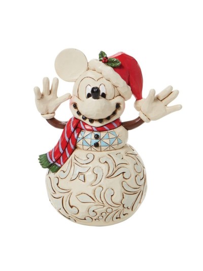 Figura enesco disney muñeco de nieve mickey navideño