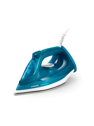 Plancha de vapor philips easyspeed dst3040 - 70 azul 2400w - vapor continuo - suela ceramica - vapor vertical