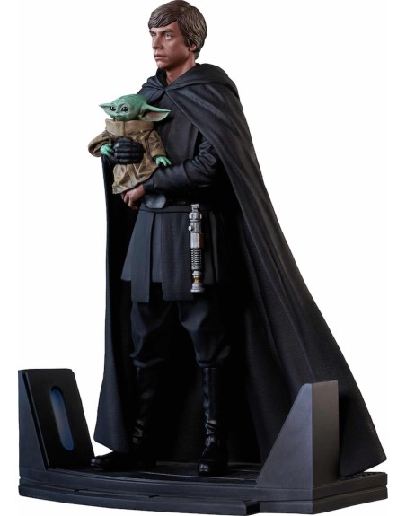 Figura diamond select toys star wars the mandalorian premier collection luke skywalker & grogu 1 - 7