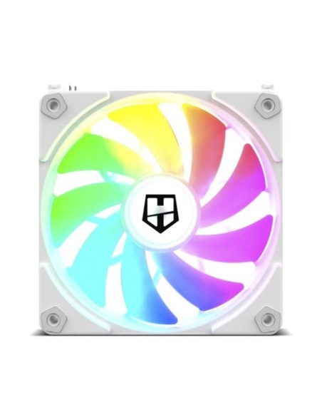 Ventilador caja nox hummer easylink argb 120mm blanco
