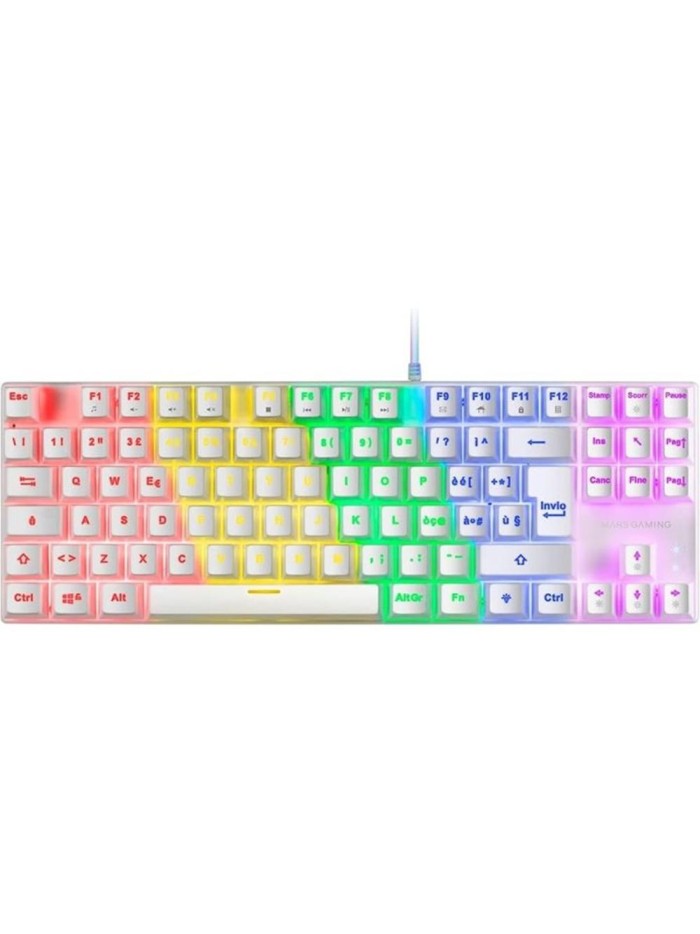 Teclado inalambrico mars gaming mk80 blanco italiano Teclado inalambrico mars gaming mk80 blanco italiano