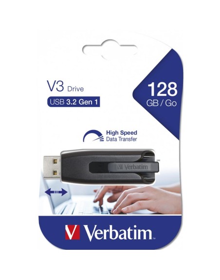Memoria usb 3.2 verbatim storengo 128gb negro