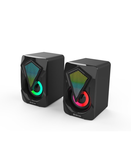 Altavoces gaming denver gas - 500 - 2 x 3w rms - usb - rgb