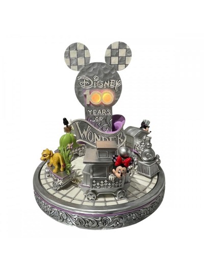 Figura decorativa enesco disney 100 mickey minnie tren