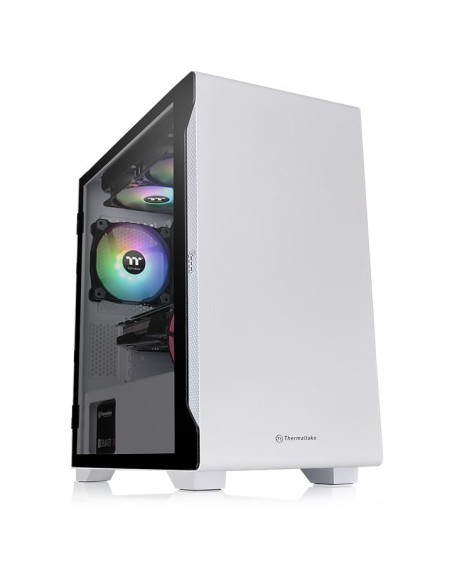 Torre micro atx thermaltake s100 tg - ven 120mm incluido - cristal templado - blanco