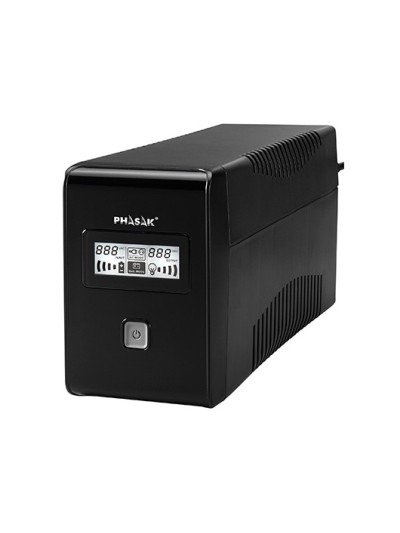 Sai ups phasak 850va interactivo avr 2 x schuko ph 9485 lcd