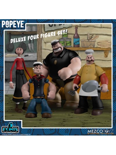 Set 4 figuras mezcotoys popeye box 10 cm popeye 5 points