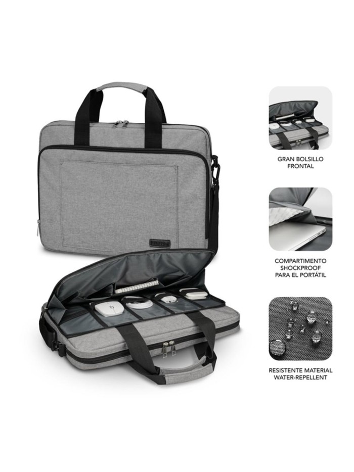 Maletin para portatil subblim air padding 15.6 pulgadas gris Maletin para portatil subblim air padding 15.6 pulgadas gris