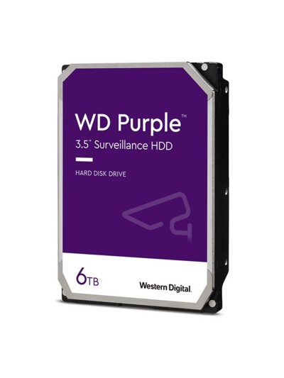Disco duro interno hdd wd western digital purple wd64purz 6tb 3.5 pulgadas sata 6gb - s 5400rpm 256mb