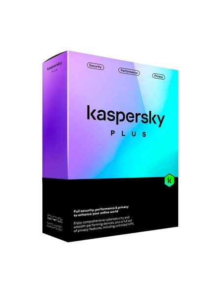 Antivirus kaspersky plus 3 dispositivos 1 año en caja