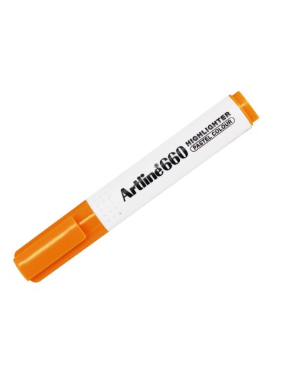 Rotulador artline fluorescente ek-660 naranja pastel punta biselada