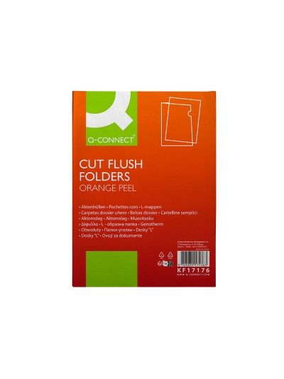 Carpeta q-connect dossier uñero plastico folio transparente 110 micras