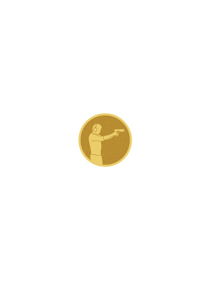 25/26 DISCO DORADO AUTOADHESIVA TIRO Ø 2,5 CM