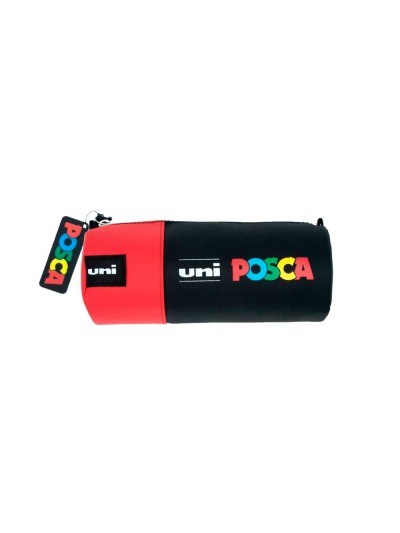 Estuche portatodo uni posca tela color rojo 85x195 mm