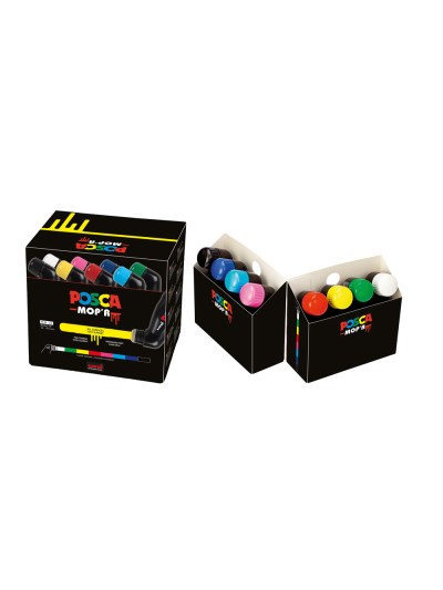 Rotulador uni posca mop r pcm-22 marcador de pintura redonda 3-19 mm caja de 8 unidades colores surtidos
