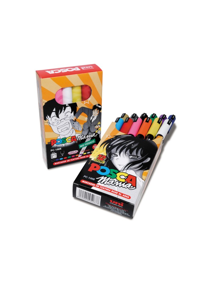 Rotulador uni posca mania pc-1mr marcador de pintura punta extrafina 0,7mm caja de 12 unidades colores surtidos Rotulador uni posca mania pc-1mr marcador de pintura punta extrafina 0,7mm caja de 12 unidades colores surtidos