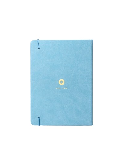 Agenda escolar antartik 25-26 encuadernada go! simil piel azul semana vista a5 bilingüe papel fsc 80 gr