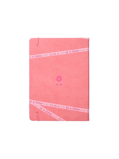Agenda escolar antartik 25-26 encuadernada go! simil piel rosa semana vista a5 bilingüe papel fsc 80 gr