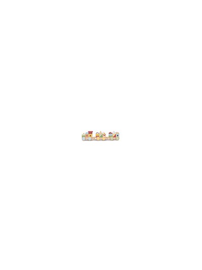 Juego infantil imaginovo madera tren figuras apilables con ruedas +18 meses 38x9,5x7,5cm