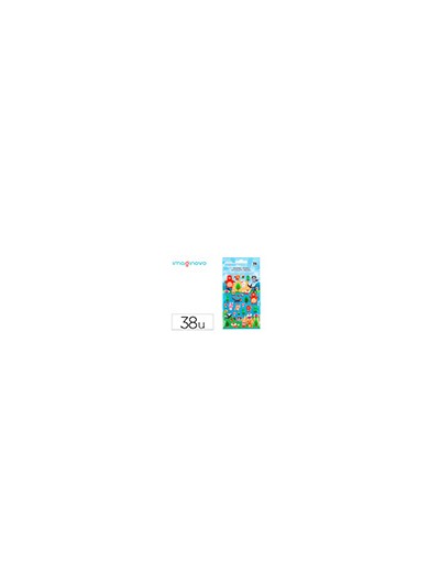 Pegatinas imaginovo cute animales bosque con relieve 190x105 mm en blister