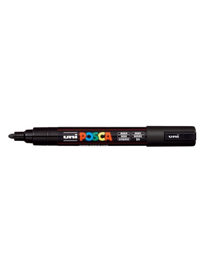 Rotulador uni posca pc-5m marcador de pintura punta conica 1,8-2,5 mm negro