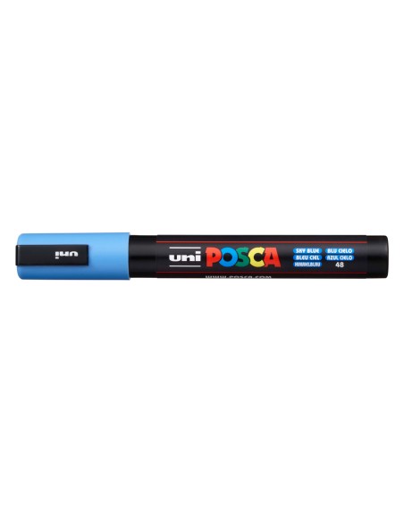 Rotulador uni posca pc-5m marcador de pintura punta conica 1,8-2,5 mm azul cielo