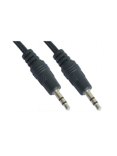 Cable audio estereo jack 3.5mm nanocable 5m - macho - macho - negro