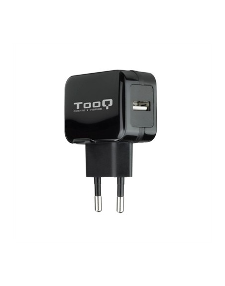 Cargador de pared tooq usb - 12w - negro