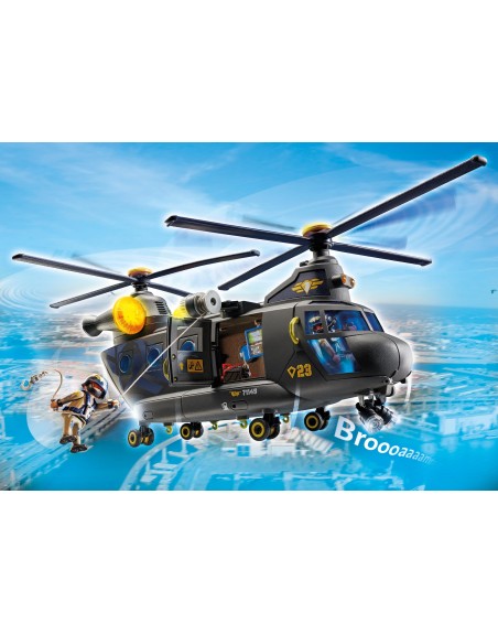 Playmobil fuerzas especiales helicóptero banana