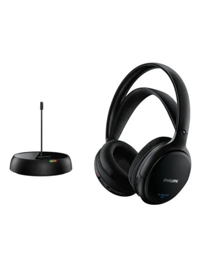 Auriculares inalambricos tv philips shc5200 - 10 negro + base