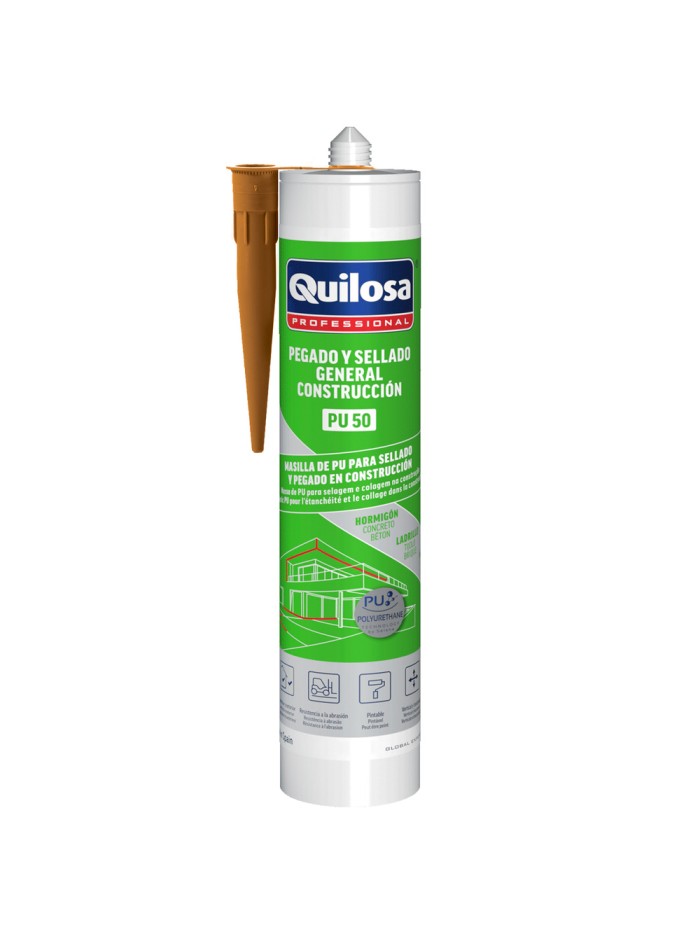 Masilla Poliuretano Marrón Cartucho 300 ml.
