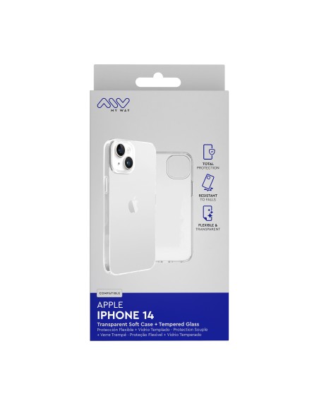 Carcasa myway para apple iphone 14 transparente