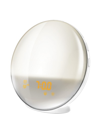 Lampara muvit io rgb luz ambiente + despertador con radio rm