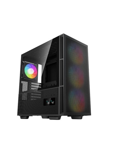 Caja ordenador gaming deepcool atx ch560 digital argb cristal templado negro