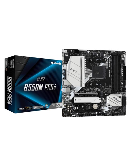 Placa base asrock am4 b550m pro4 m - atx - 4xddr4 - 6xsata6 - 2xusb 3.2 - 2xusb 2.0 90 - mxbdk0 - a0uayz