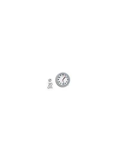 Reloj maul step de pared redondo 20 cm diametro electrico color plata