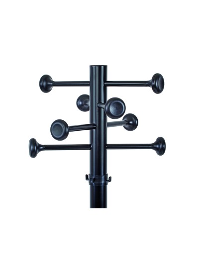 Perchero metalico maul grando 8 colgadores y paraguero color negro 375x1750x365 mm
