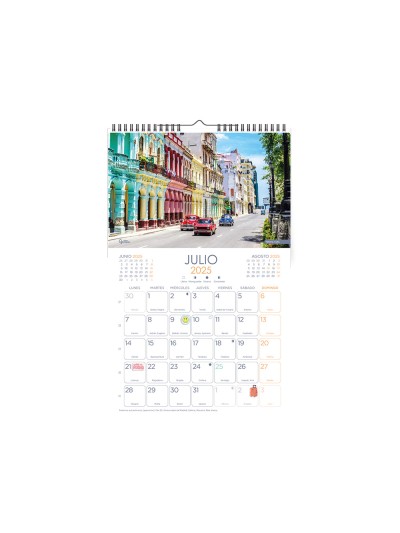 Calendarios liderpapel 2025 pack de 24 unidades diseños surtidos lote