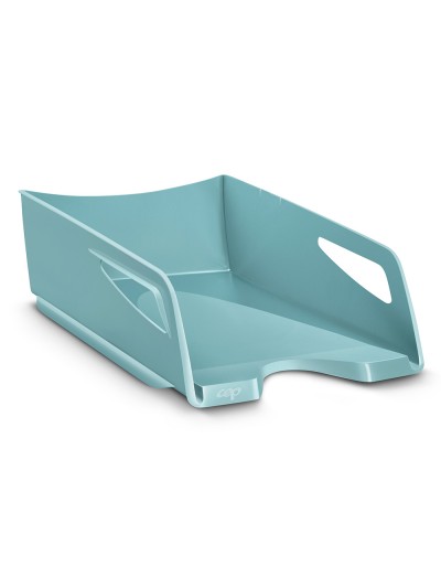 Bandeja sobremesa cep riviera plastico maxi color verde agua 387x265x115 mm